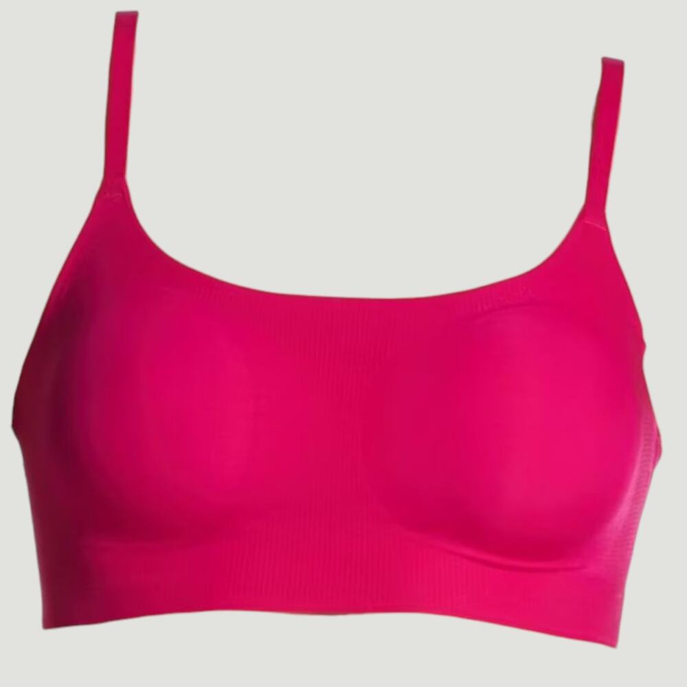 Maidenform DM7676 Modern Comfort SmoothTec Wireless Pullover Bra – Fuchsia – L